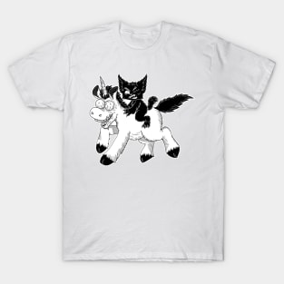 Creepy Kitty And Unicorn T-Shirt